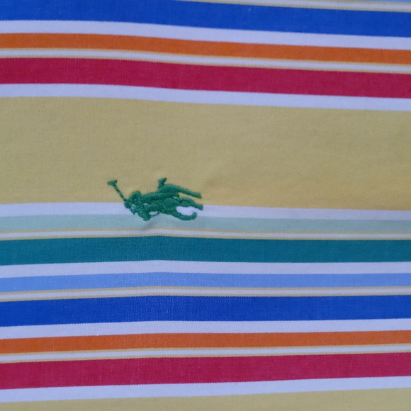 🌞VTG Ralph Lauren🌞 - Yellow/Multi Stripe L/S Button Down - Picture 5 of 11